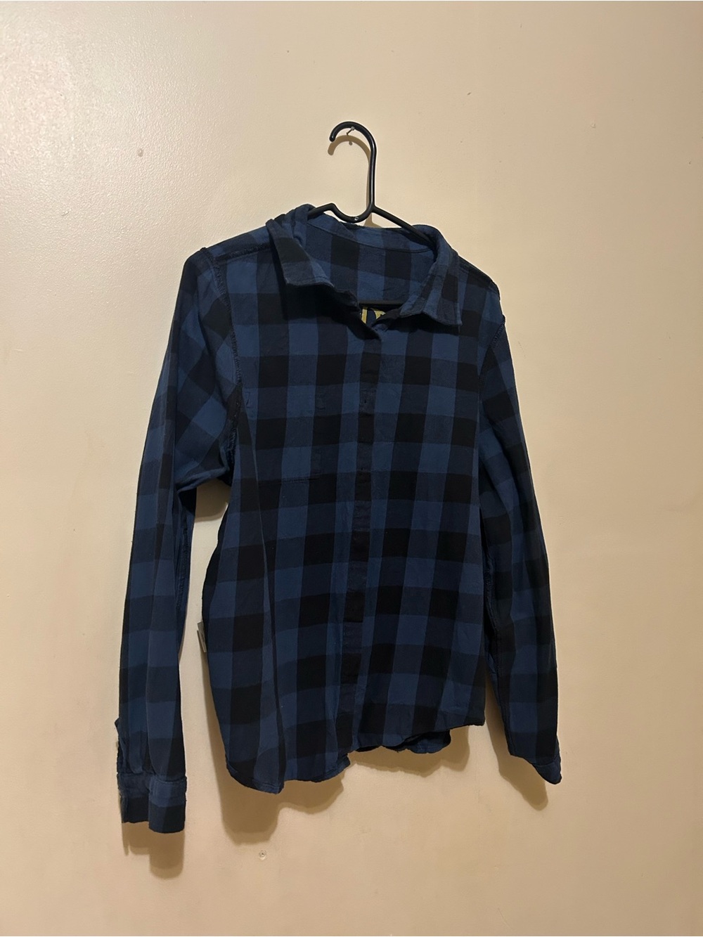 Grateful Dead Blue & Black Plaid flannel shirt with Skull Back Graphic Sz L - Picture 6 of 6